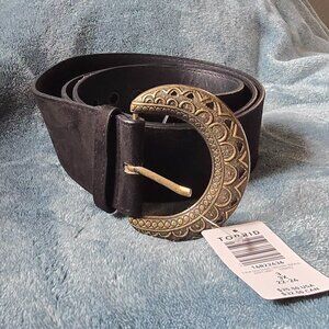 Faux suede belt